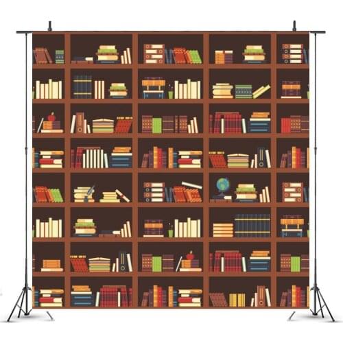 Baby Children Cartoon Bookshelf Stationary Study Portrait Photographic Backgrounds Photography Backdrops Photocall Photo Studio