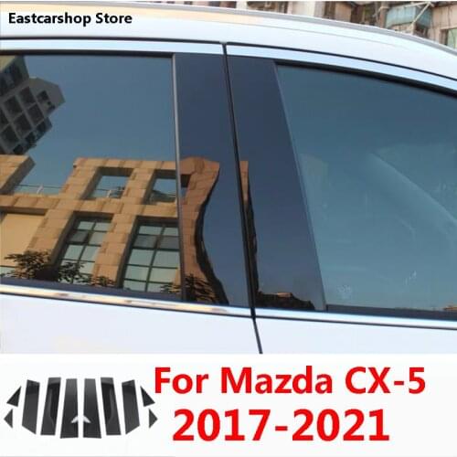 For Mazda CX-5 CX5 KF 2021 2020 2019 2018 2017 Car Door Central Window Middle Column Trim Decoration Strip PC B C Pillar Cover