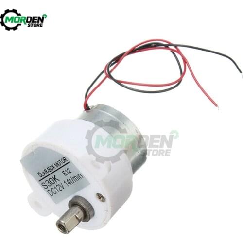 DC 12V 14RPM Electric Brushless DC Motor High Torque Gear Motor Geared Box S30K Reduction Motor 2 Wires for Electronic Toys Fan