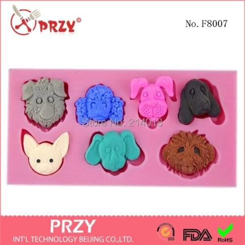 Many Puppies Fondant Cake Decoration Mold Soap Mold 100% Food Grade Raw Material Jelly Mold No.f8007 Moulds Silicone Rubber PRZY