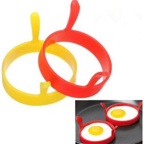 1Pcs Breakfast Omelette Fried Egg Molds Food Grade Silicone Egg Ring Pancake Cooking DIY Tools Frying Egg Moulds Kitchen Gadgets