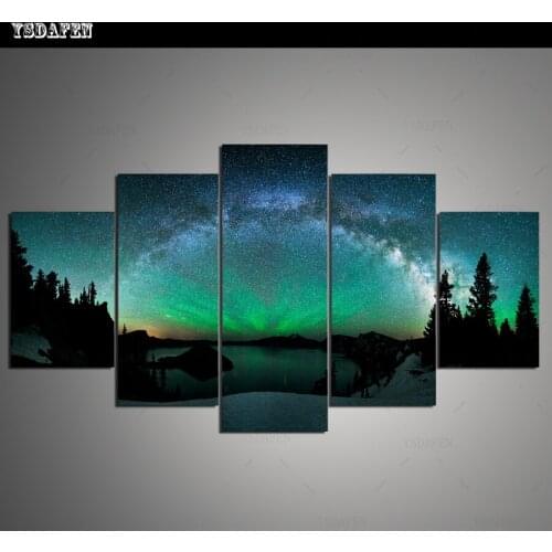 HD Printed Painting Canvas Printing Aurora painting Room decor print poster picture canvas Framed Art HG-023