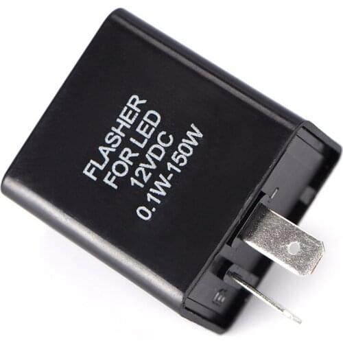 1pc Led Flasher Relay New Fashion 12V 2 Pin Motorcycle Blinker Adjustable LED Flasher RelayTurn Signal Indicator