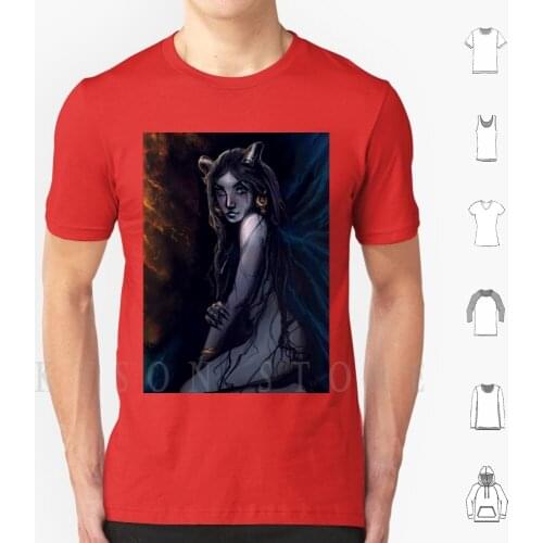 Succubus T Shirt Diy Big Size Cotton Devil Girls Succubus Dark Fantasy