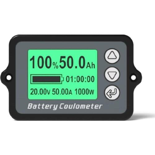 100A Coulomb Meter Battery Capacity Tester LCD Display Coulometer Power Level Lithium Battery Capacity Indicator