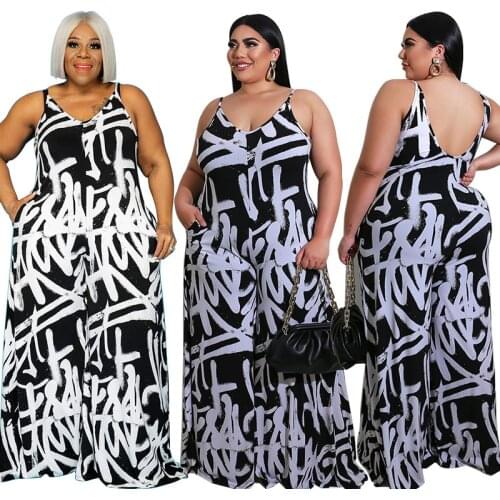 Jumpsuits for Women 2021 Elegant Sleeveless Plus Size Slip Jumpsuits with Pockets One Piece Jumpsuit Wholesale Dropshipping