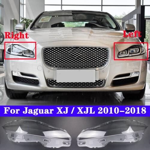 Car Front Headlight Cover For Jaguar XJ / XJL 2010-2018 Light Caps Transparent Lampshade Glass Lens Shell