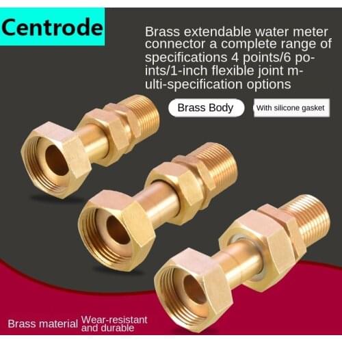 Copper Joint Retractable 1/2inch To 3/4inch 1 Inch Water Meter Union Joint Inside and Outside Wire To Water Pipe Accessories