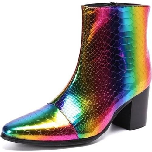 Luxury Fashion Mens Dress Boots Genuine Leather Boots Ankle Zipp Motorcycle Boots Chelsea Boots Classic Calfskin High Heels