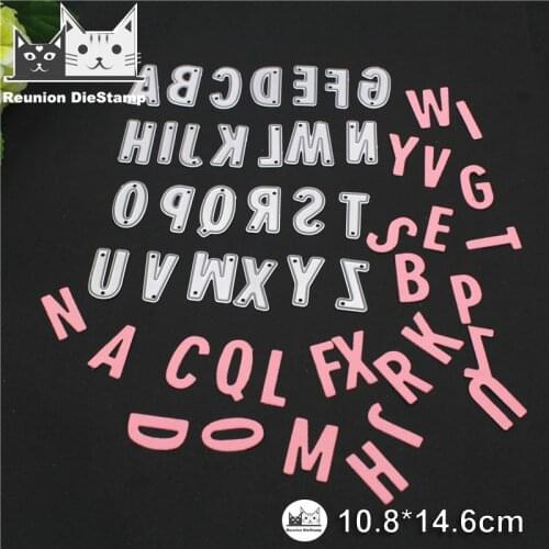 Reunion 26 Letters DIY Scrapbooking Photo Album Paper Card Craft Cute Embossing Metal Cutting Dies Stencils Scrapbooking Die Cut