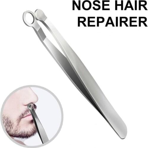 Nose Hair Trimming Tweezers Nose Trimmer Tweezer Round Tip Perfect Steel Nose Hair Removal Trimming Nose Hair Removal Tweezers