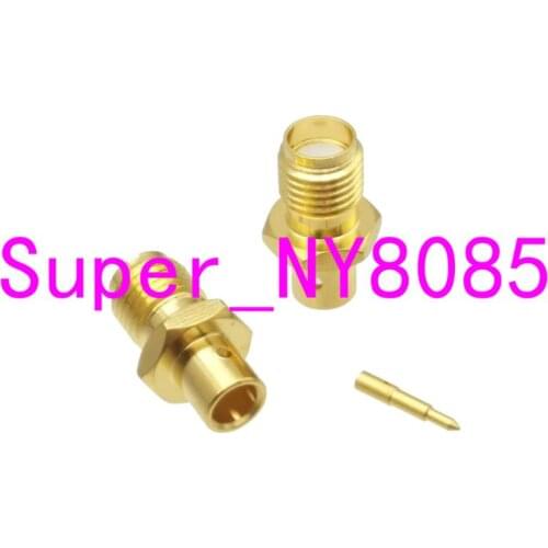 Connector RP.SMA female plug solder RG402 0.141" Semi-rigid cable straight