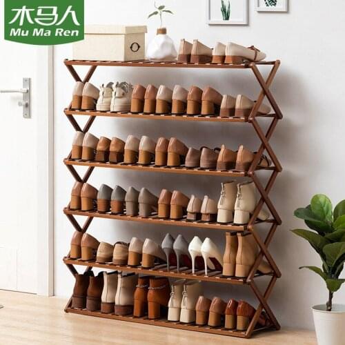 Installation-free, simple assembly, dust-proof doorway, living room, indoor small shoe cabinet, folding multi-layer shoe rack
