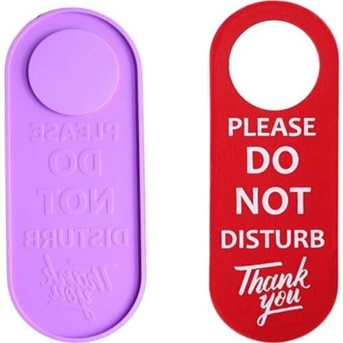 PLEASE DO NOT DISTURB THANK YOU Door Listed Hanging Plate Epoxy Resin Mold DIY Crafts Pendant Decoration Silicone Mould DropShip