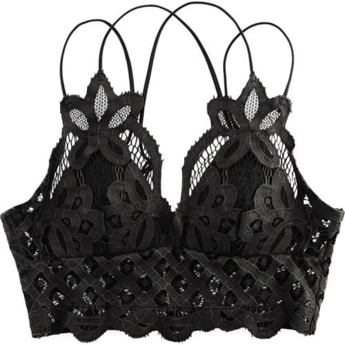 Sexy French Womens Lingerie Underwear Lace Bra Lift Stretch Full-cup Seamless Bra Wireless Push Up Underwear Bras For Women