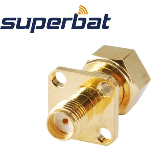 Superbat SMA-F Adapter SMA Jack to F Plug Panel Mount Straight RF Coaxial Connector