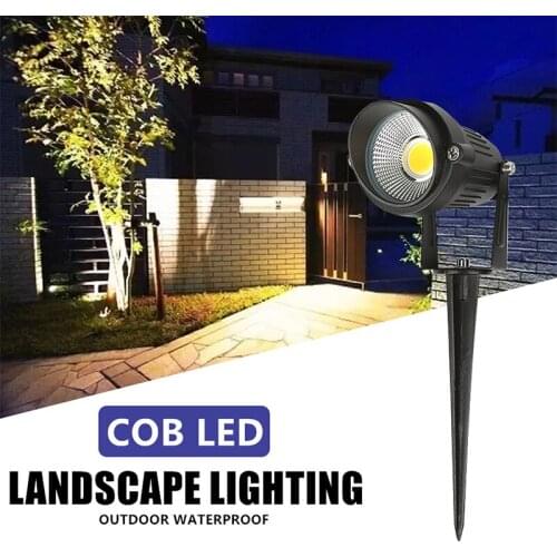 LED Graden Lights Lawn Lamp Outdoor Lighting 9/12W Waterproof COB Led Spotlights Landscape Pathway Ground Plug Lamps