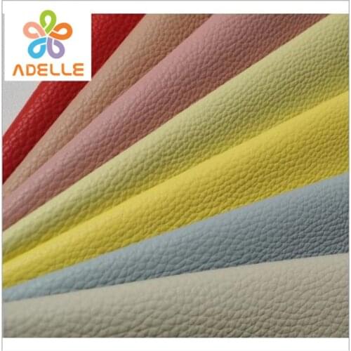 1.2mm Lychee PU Leather Fabric Synthetic Microfiber Faux Leather Fabric Upholstery Bag DIY Shoes Free Shipping 1 yard