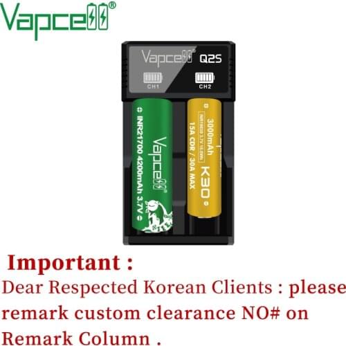 Vapcell Q2S Charger Smart 2 Slot 1A Micro USB Power LED Indicator For 21700 18650 18350 14500 14650 10440 Li Ion Battery Charger