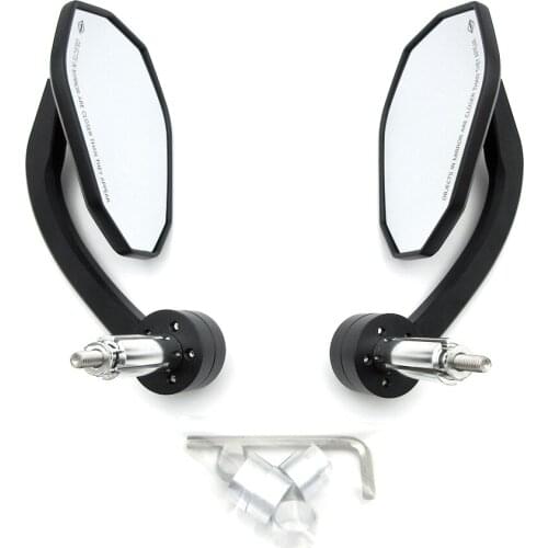1 Set 7/8" 22mm Universal New Motorcycle Motorbike CNC Aluminum Rear View Handle Bar End Side Rearview Mirrors Street Sport Bike