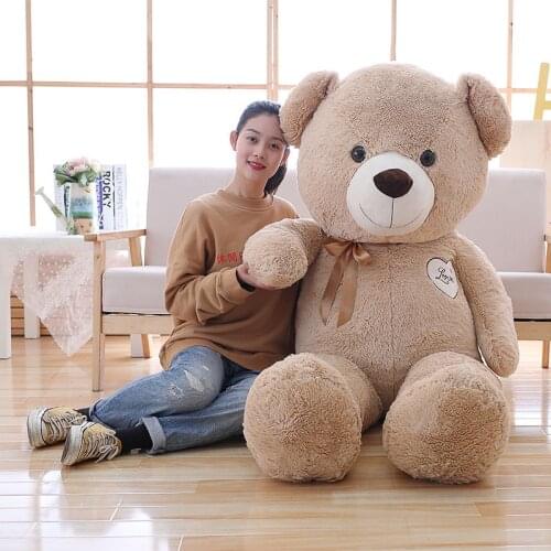 1pc 90/110cm Big baby cute Teddy bear Studded Plush toys lovely bear dolls Gifts for girls Children kids birthday Christmas gift