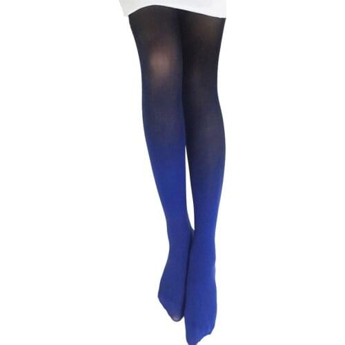 120D Velvet Ladies Wild Stockings Gradient Pantyhose Sexy Candy Color Tight Pantyhose Color Matching Elastic Stockings New Hot
