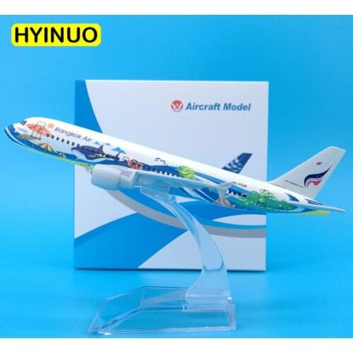 16CM 1:400 Scale Airbus A320-200 model Thailand Bankok Fish airways airlines W base alloy aircraft plane collectible collection