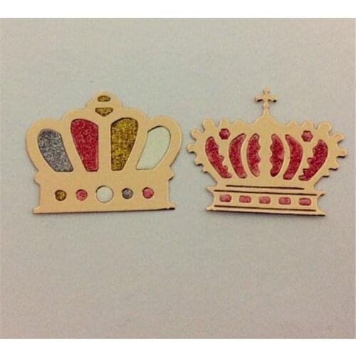 2pcs Crown Metal Die Cuts Cutting Dies For DIY Scrapbooking Embossing Paper Cards Decorative Crafts