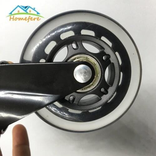 5 PCS Chair Caster Wheels Roller Rollerblade Style Castor Wheel Replacement Soft Safe Rollers Furniture Hardware 2.5 3 Inch