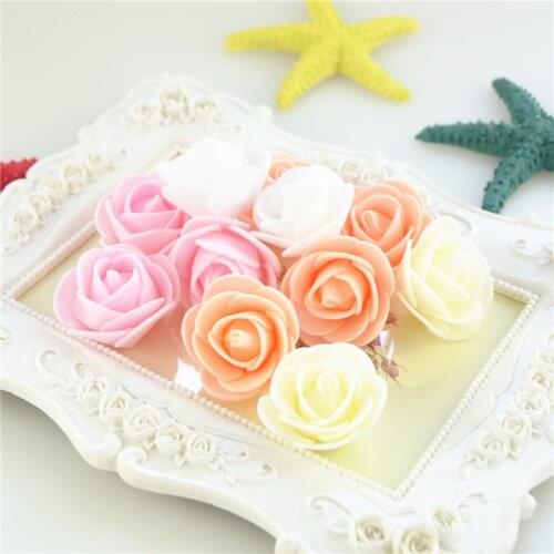 500pcs/ Bag Multicolor Mini PE Foam Rose Head Artificial Handmade Rose Head DIY Wedding Home Decoration Festival Party supplies