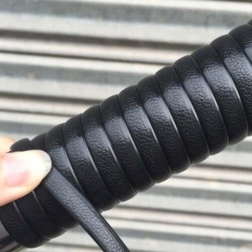 500g Black Embossed Flat PE Rattan Material Vine Roll Handmade Weaving Braided Chair Coffee Table Storage Basket Decoration