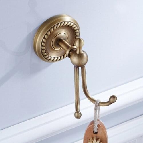 Antique Brass Wall Clothes Rack Cloth Hook Wall Hook Robe Hook For Bathroom Accessory Hanger Copper