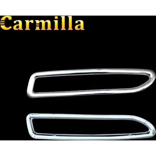 Carmilla Car Chrome Rear Fog Lamps Cover Back Fog Lights Trim Sticker For Renault Koleos Samsung QM6 2016 2017 2018 Accessories