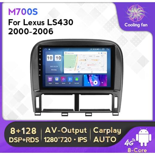 6+128G Android 11 DSP 9" IPS Scree Car Radio Multimedia Player For Lexus LS430 2003-2006 Video BT Navigation GPS No 2Din DVD