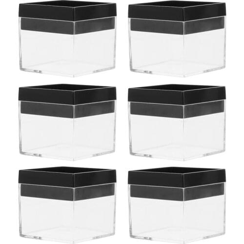 10 Pcs Display Case Display Box Square Transparent Plastic Box Display Holder Natural Stone Mineral Specimen Display Box