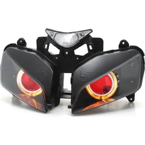 For Honda CBR1000RR 04-07 Motorcycle Headlight Assembly HID Projector Conversion Yellow Angel Red Demon Eyes DRL Headlamp