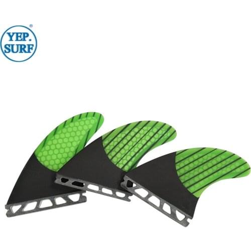 Wakeboard Single Tabs M Surfboard Fin Fiberglass Honeycomb M Fins Carbon Fiber Green Fins in Surfing New Design
