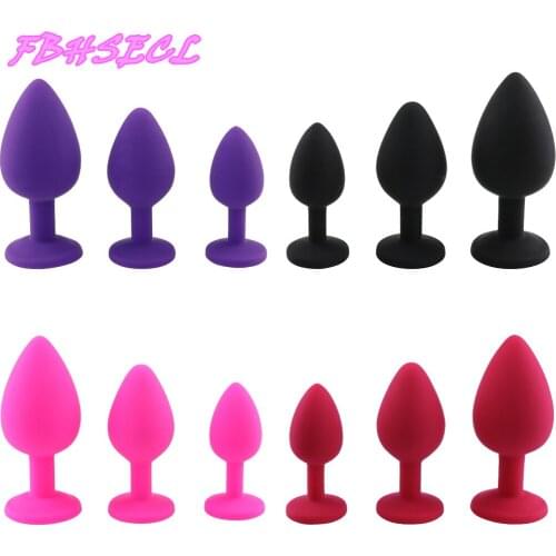 FBHSECL Silicone Butt Plug Anal Plug Unisex Sex Stopper 3 Different Size Adult Toys for Men/Women Anal Trainer for Couples
