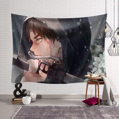Japan Anime Attack on Titan Tapestry Film Tapestry Wall Hanging Beach Towel PolyesterFabric Blanket Room Decor for gift200X150cm