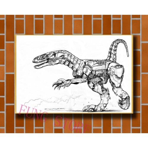 K089 Science Fiction Mech Warrior Robot Monster Originality Custom Silk Poster Home Deco Wall Art Christmas Gift