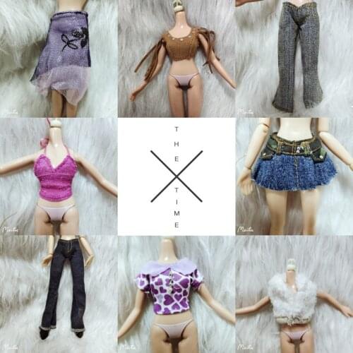 Quality Monstering High Doll Dressing Soft Casual Wear Handmade Clothes Outfit Doll Clothing Set Girl Playing House Toys b6