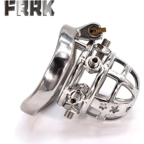 Spiked Cock Cage Erect Denial Vicious Male Chastity Device Brutal BDSM Stimulate Screw Sissy Penis Ring Tough Sex Toys