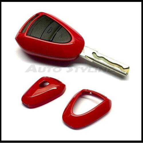 Red Key Fob Cover For Porsche Boxster Cayman 987 911 2 3 Button Case Hull op