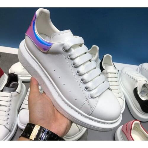 McQueen small white shoes womens sports shoes thick sole inside high mens shoes 2021 new genuine couple casual board shoes