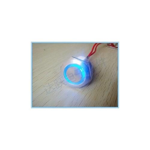 22mm metal push button switch,latching type and momentary type,DC12V,car angel eyes switch