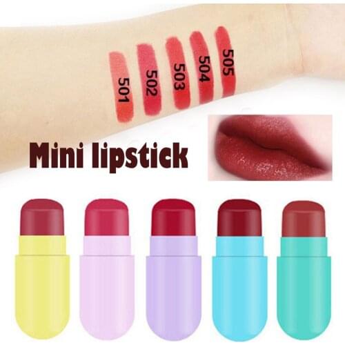 Mini Capsule Lipstick Waterproof Long Lasting Moisturizing Women Gift Cosmetic Beauty Makeup Lipstick easy to fade Make up Lip