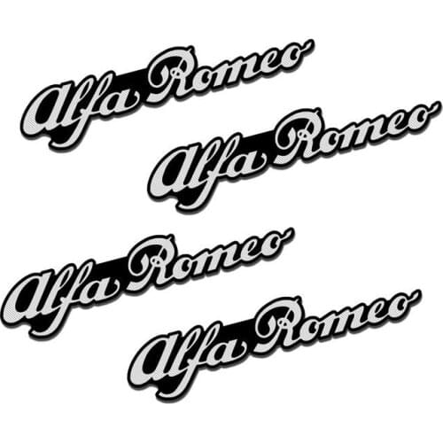 4pcs Speaker Aluminum 3D Badge Emblem Sticker Horn Sound Letter Stickers For Alfa Romeo Giulietta Spider Giulia Mito 147 156 159