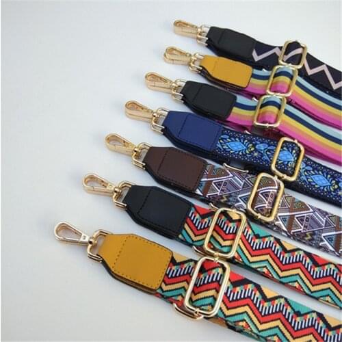 New Fashion Bag Shoulder Strap Female Bag Replace Long Shoulder Strap National Style Widened Thickened Strap O Bag Handles