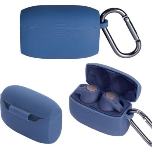 Clamshell Opening Anti-shock Silicone Protective Earphone Case Full Cover for Jabra Elite Active 65t Earphone Accessories
