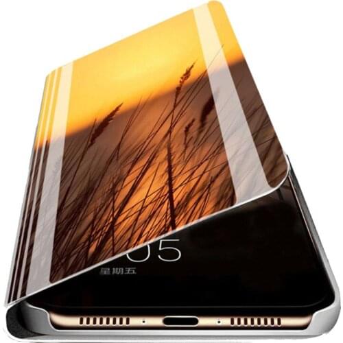 Luxury Smart Mirror Flip Phone Case For iPhone 12 11 Pro Max XR XS Max Cover Leather Holder Standing For iPhone 6 7 8 Plus Cases